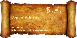 Bögre Adrián névjegykártya